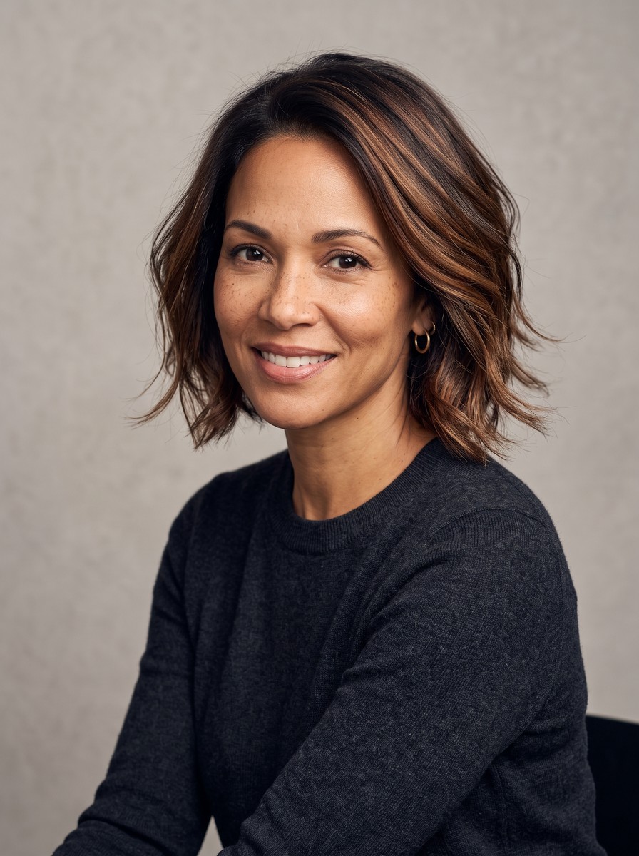 Dimensional Brunette Long Pixie Bob