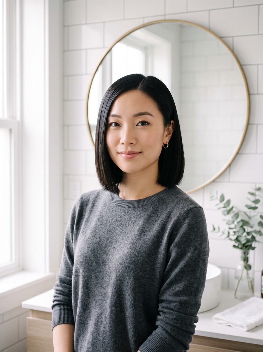 Level Chin-Length Blunt Bob