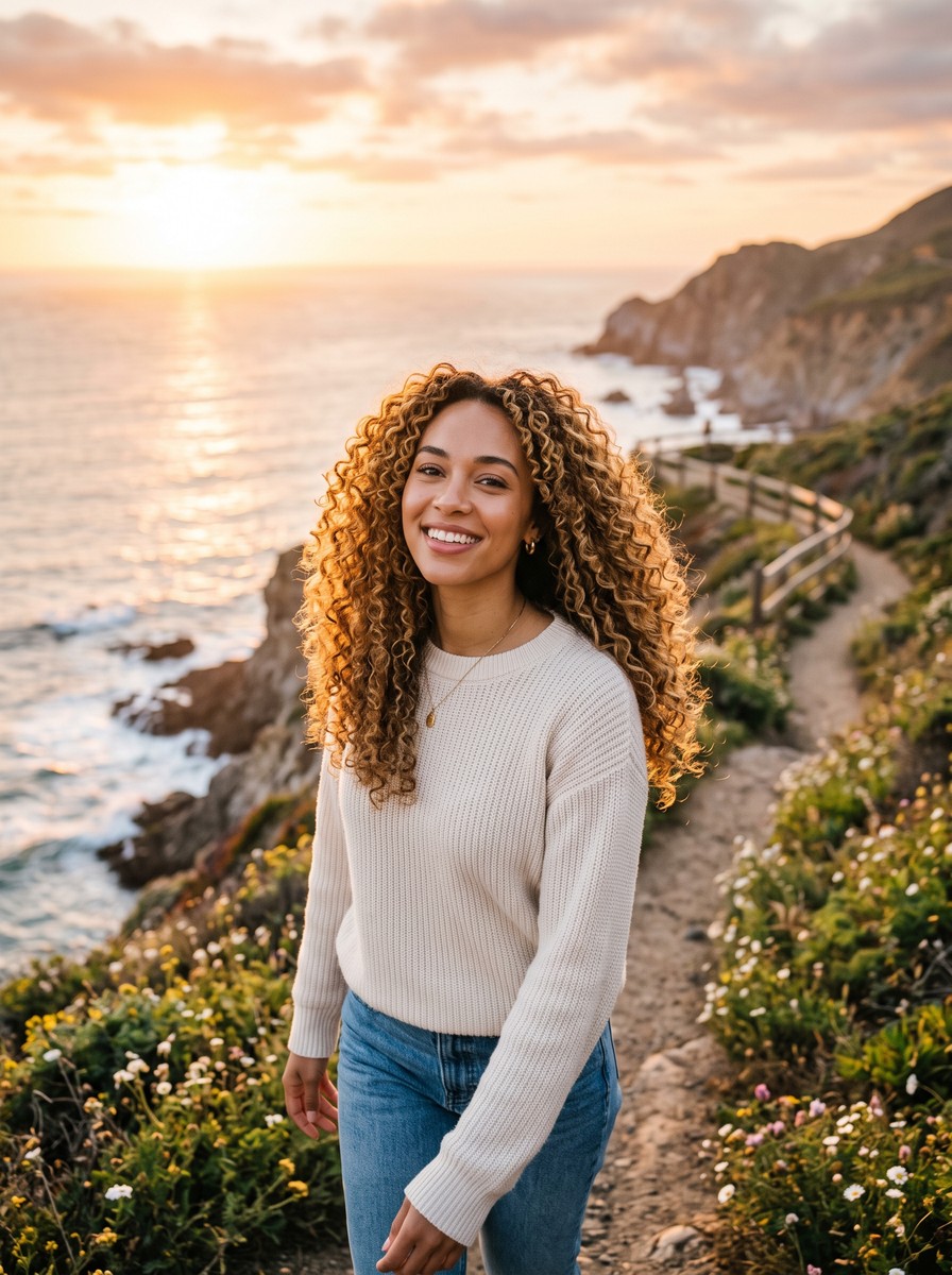Dry-Cut Long Curly Layers