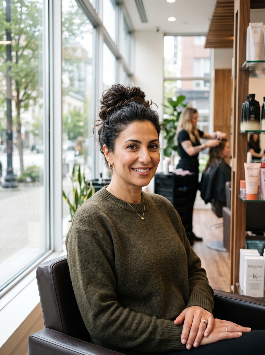 Double-Twisted Messy Bun