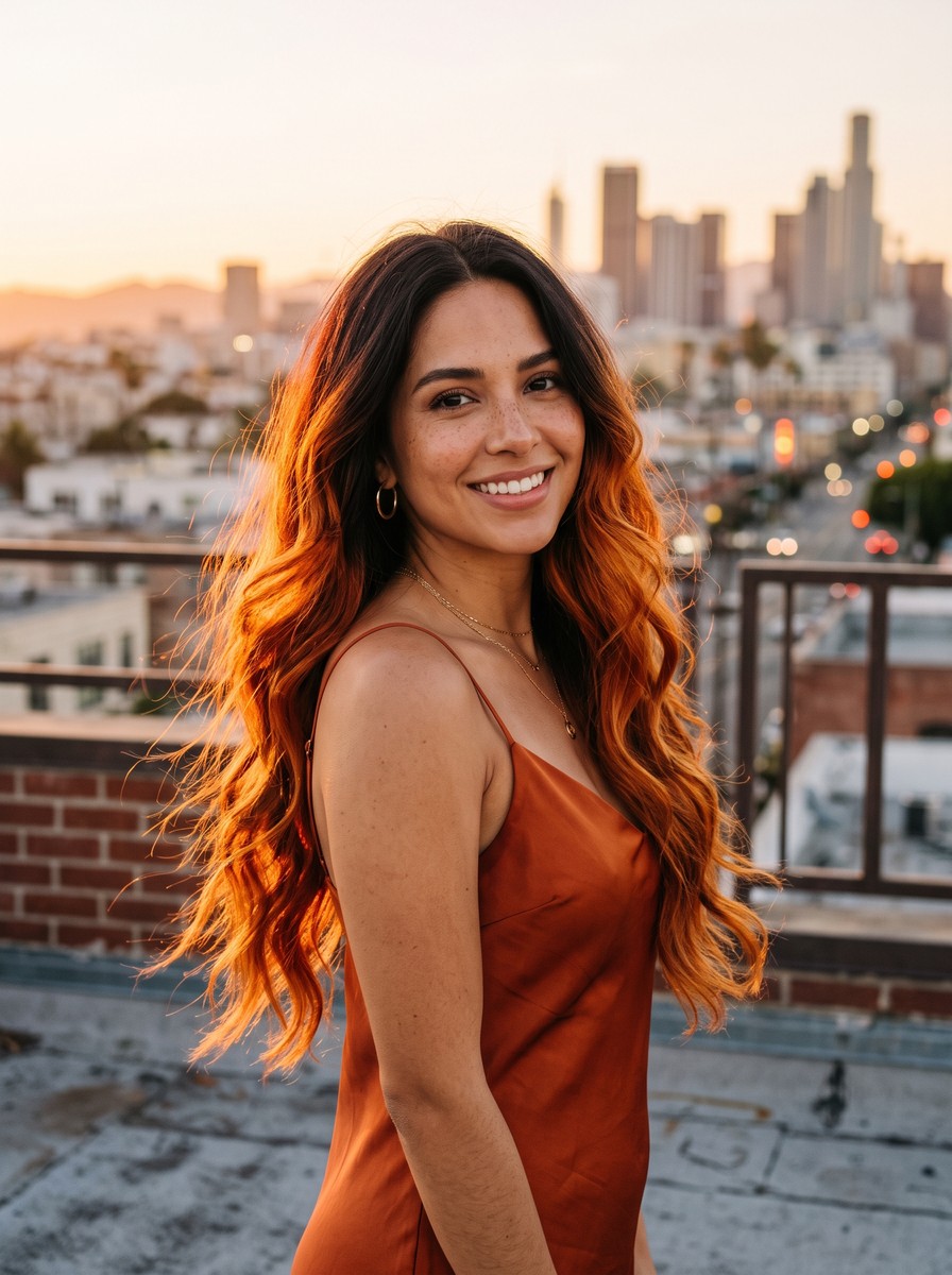 Bold Copper Fashion Ombre