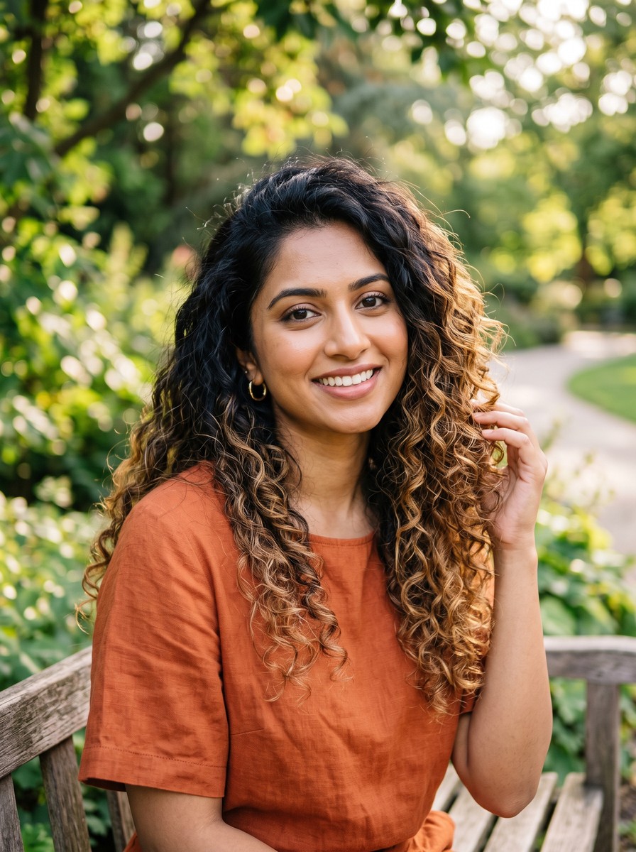 Curly Balayage Ombre
