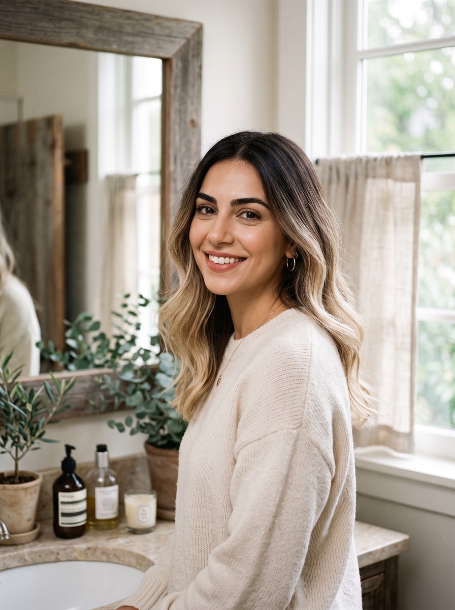 Mocha Cream Ombre for Fine Hair