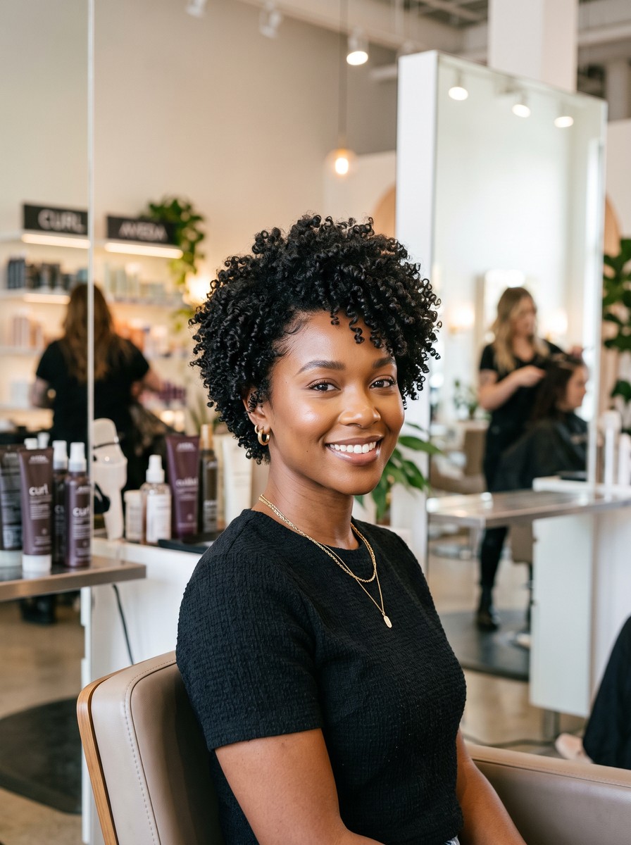 Curly Coily Natural-Texture Pixie