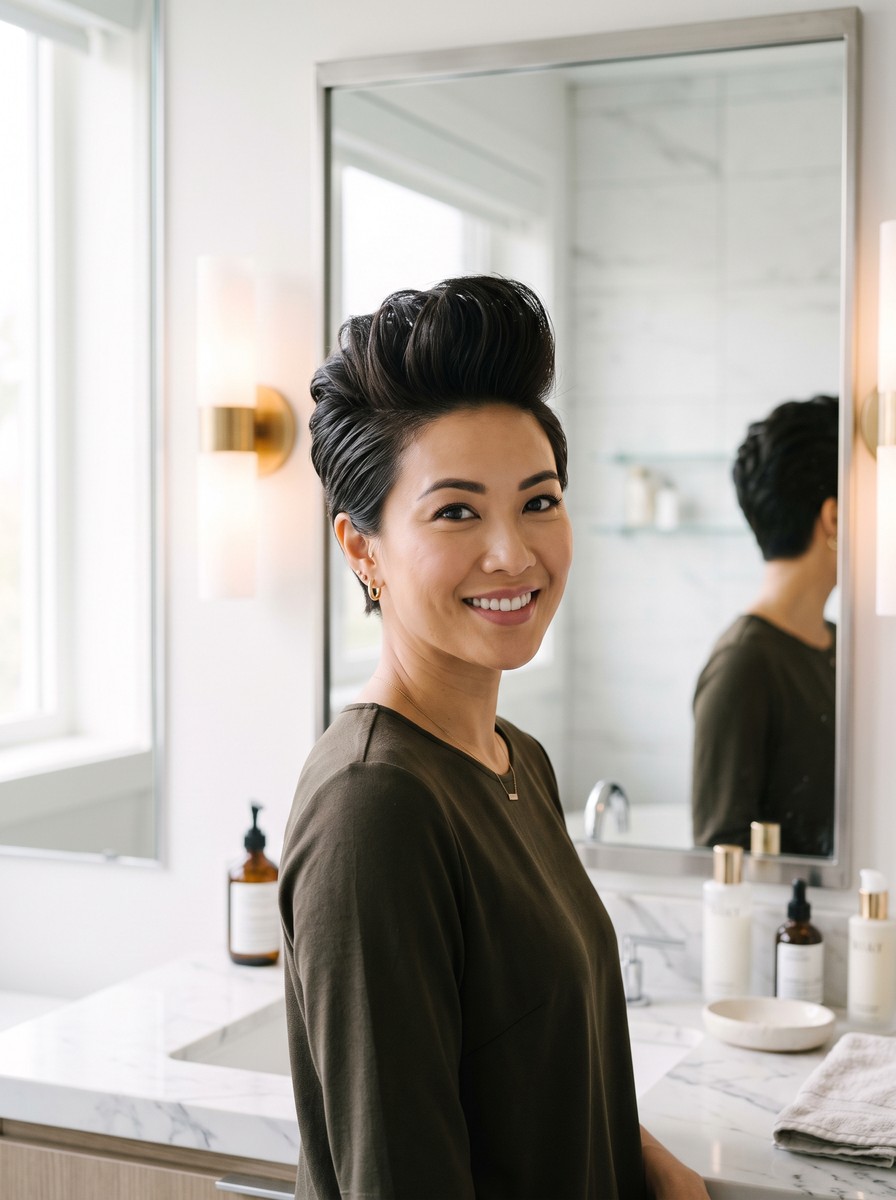 Voluminous Quiff Pixie