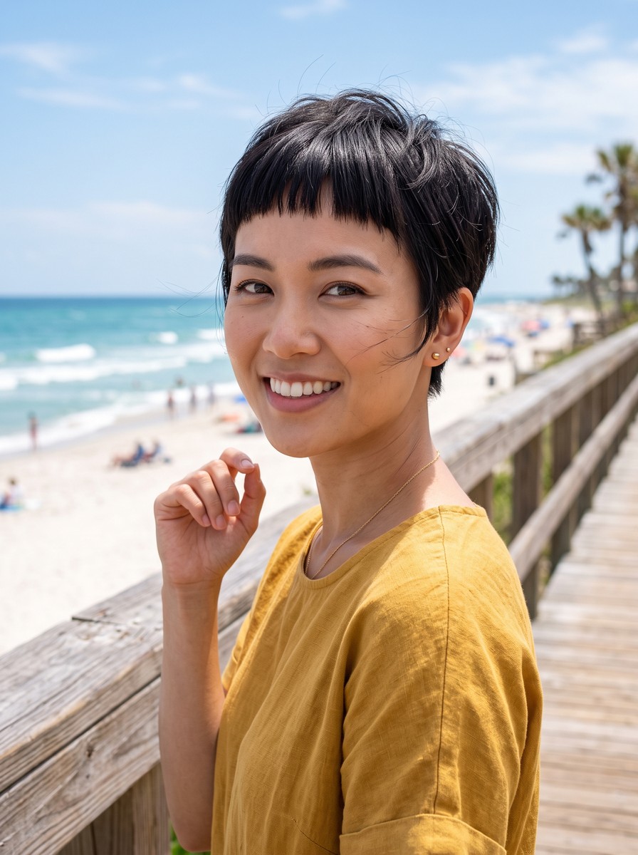 Tapered Pixie with Micro-Bangs