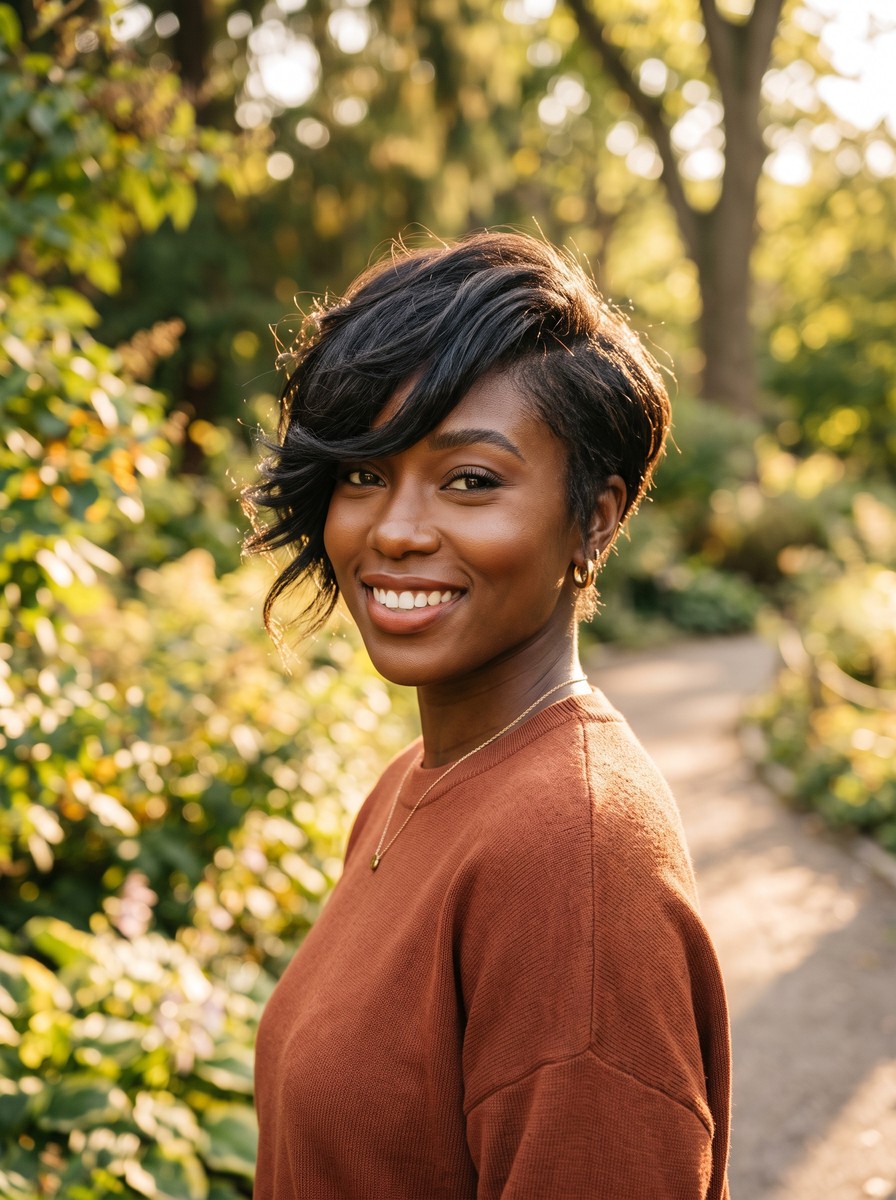Long Pixie with Sweeping Side Bangs