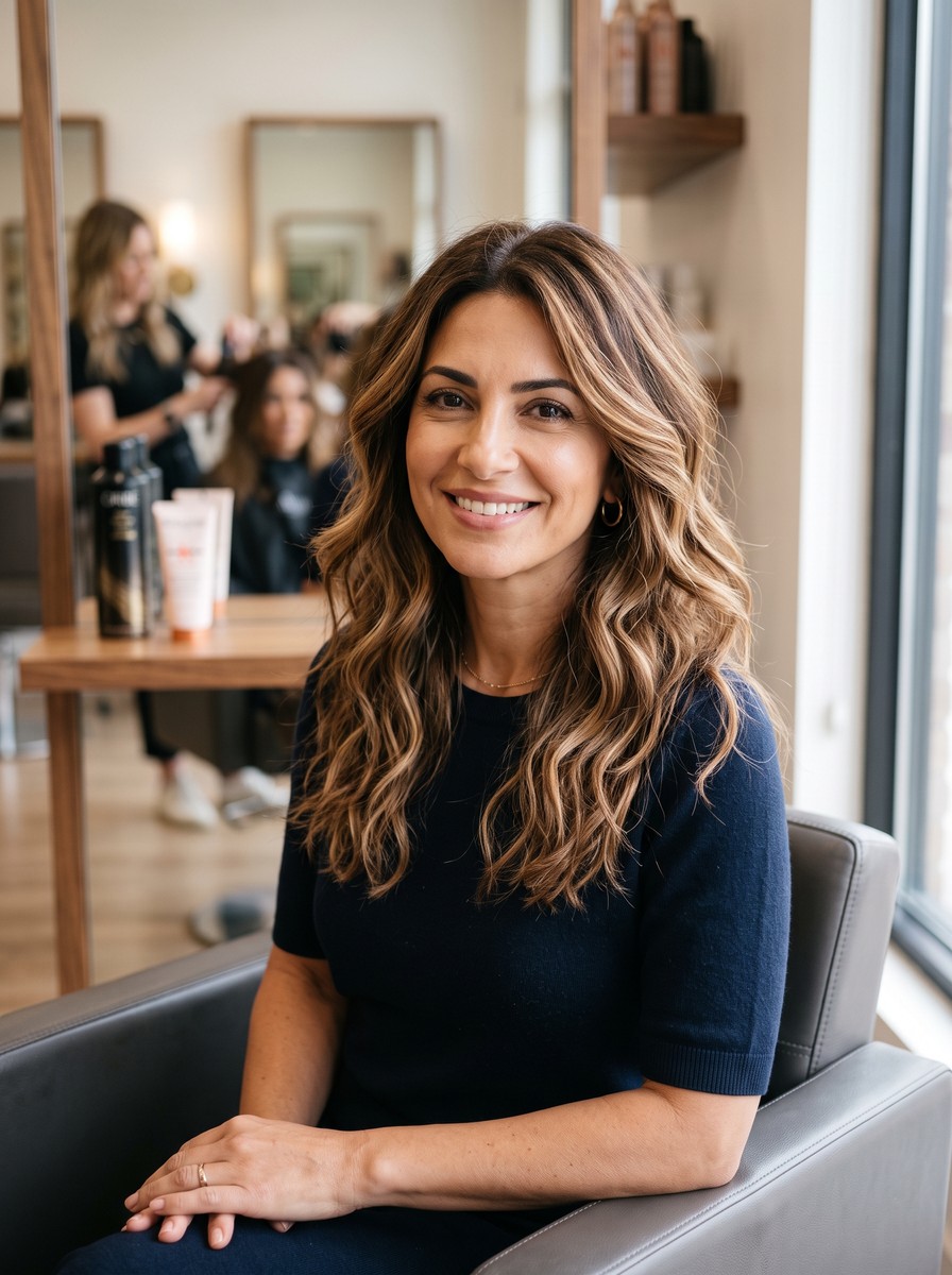 Caramel Balayage Shag