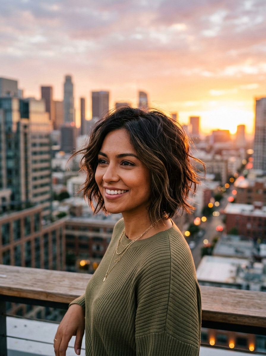Textured Bob-Shag Hybrid