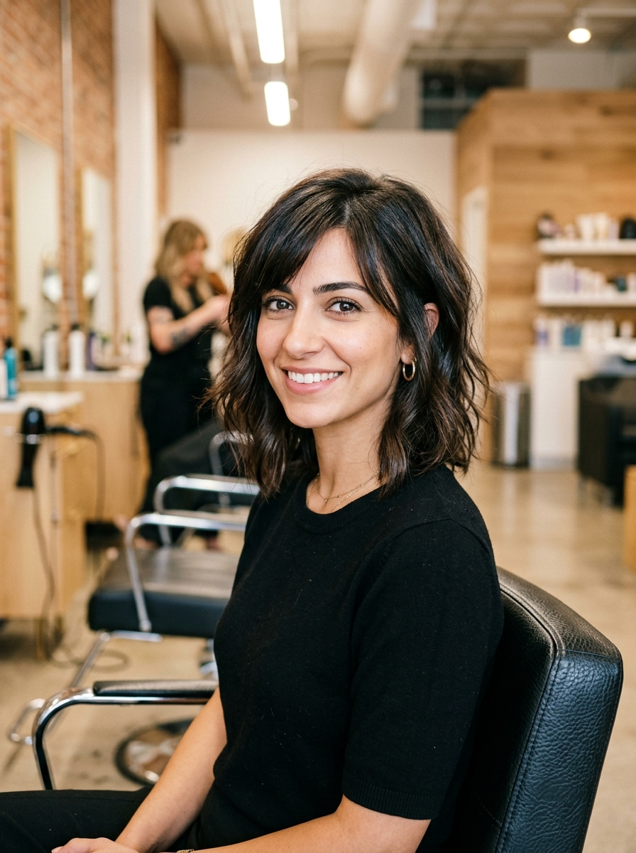 Fine-Hair Side-Part Shag