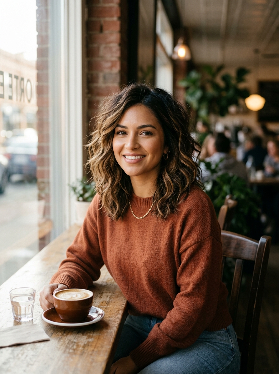 Thick-Hair Balayage Shag