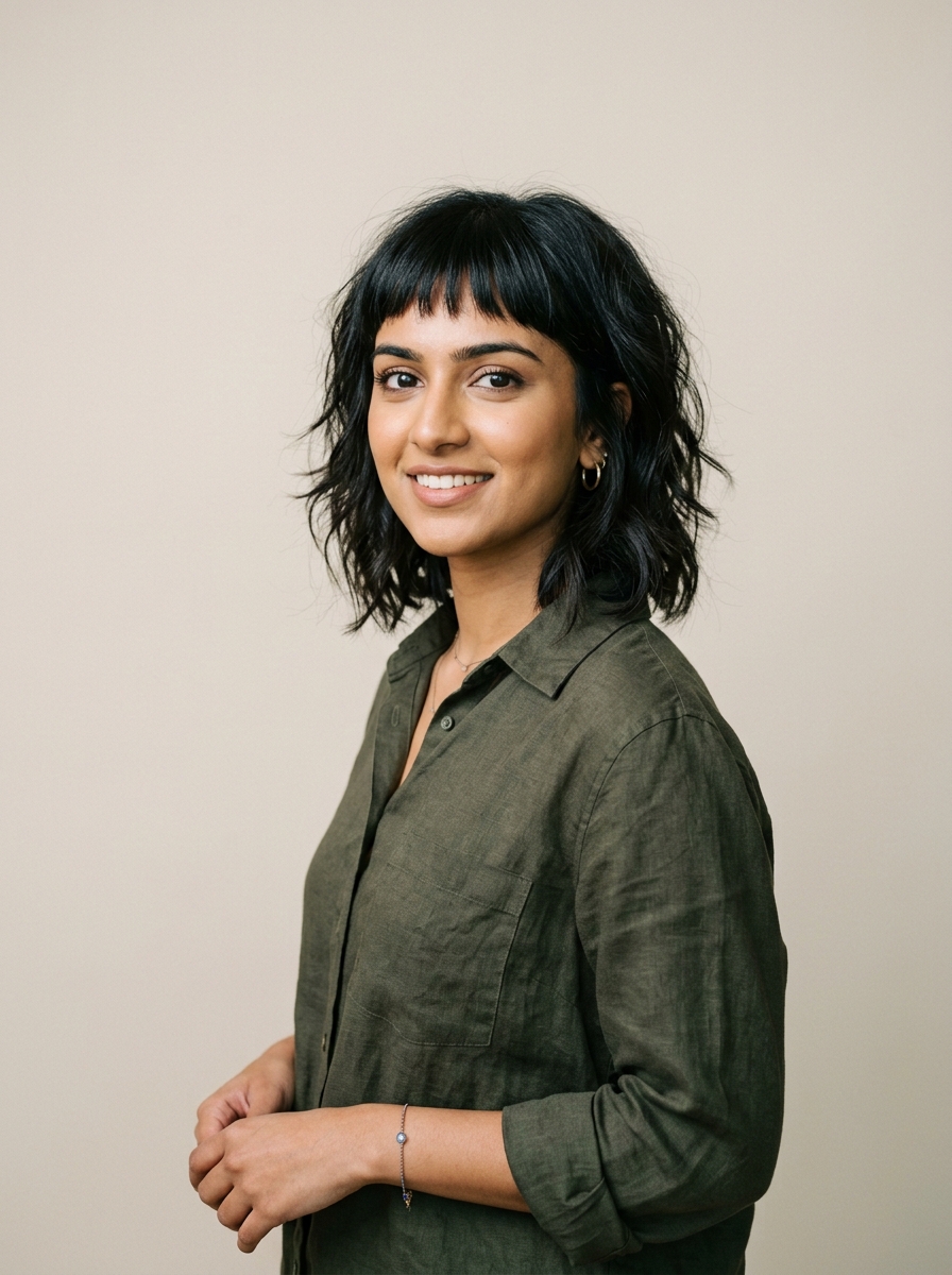 Micro-Fringe Shag Lob