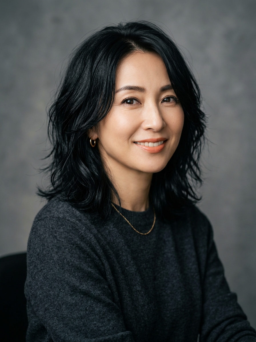 Textured Shag Lob for Fine Hair
