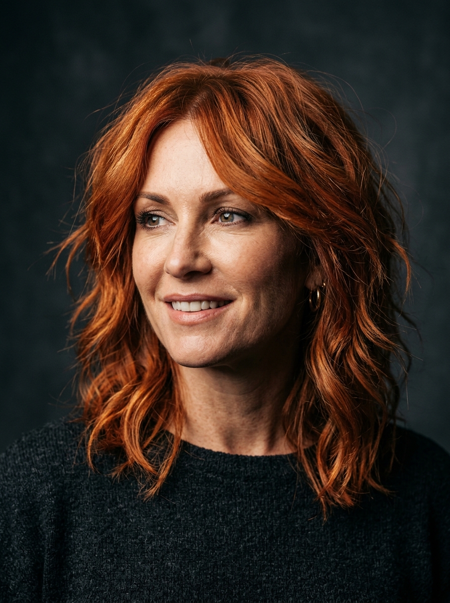 Copper Red Shag Lob
