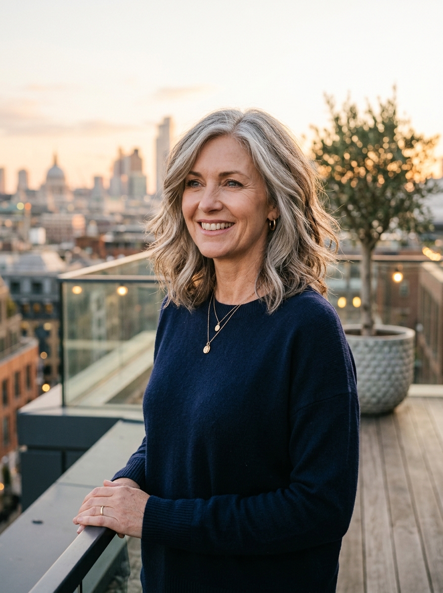 Silver-Blended Shag Lob