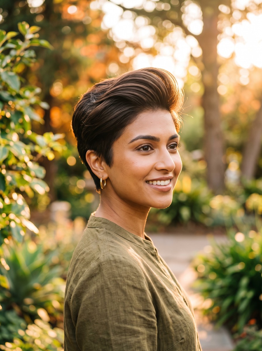 Cropped Pixie with Long Top Layers