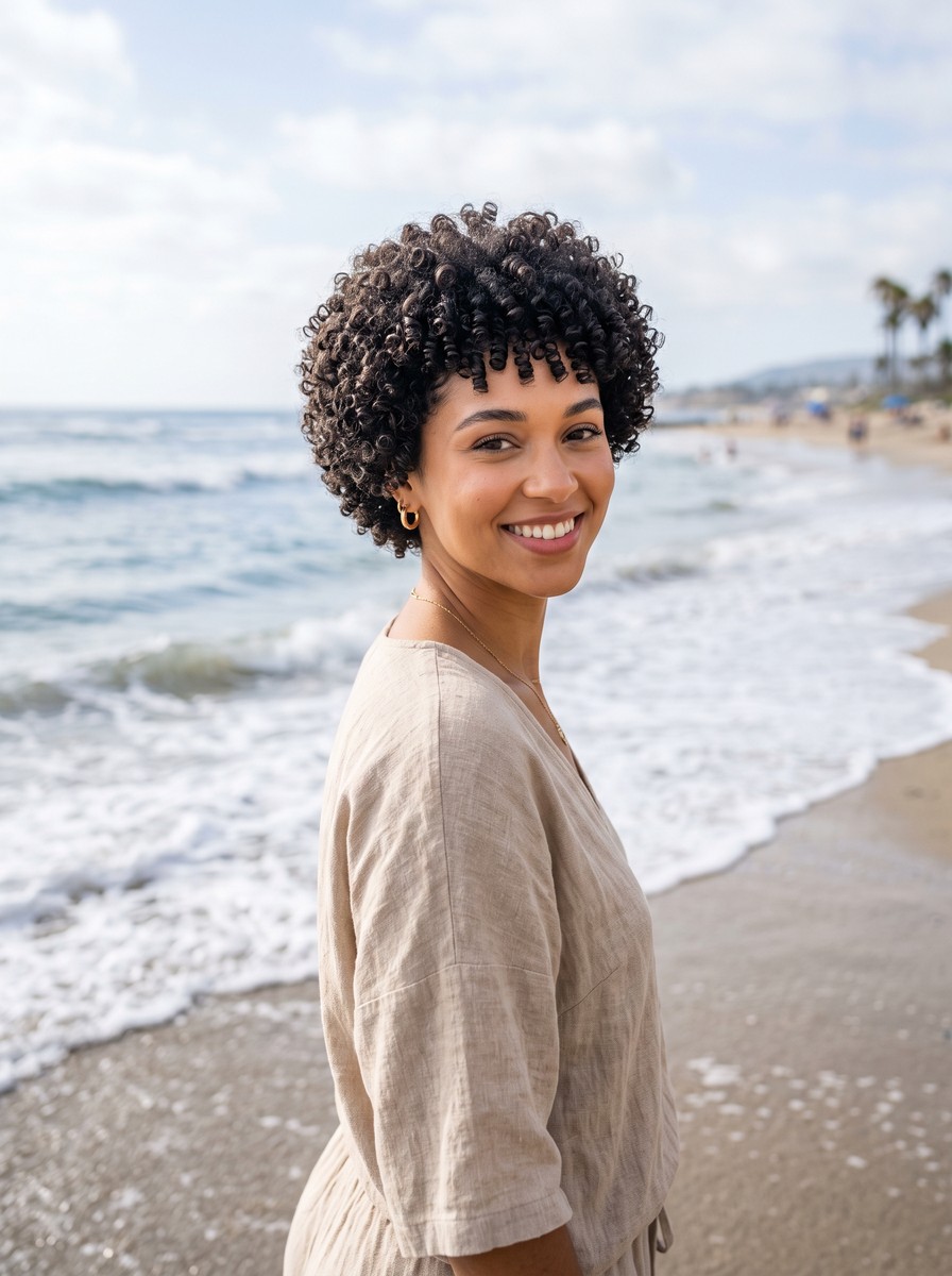 Curly Cropped Cut
