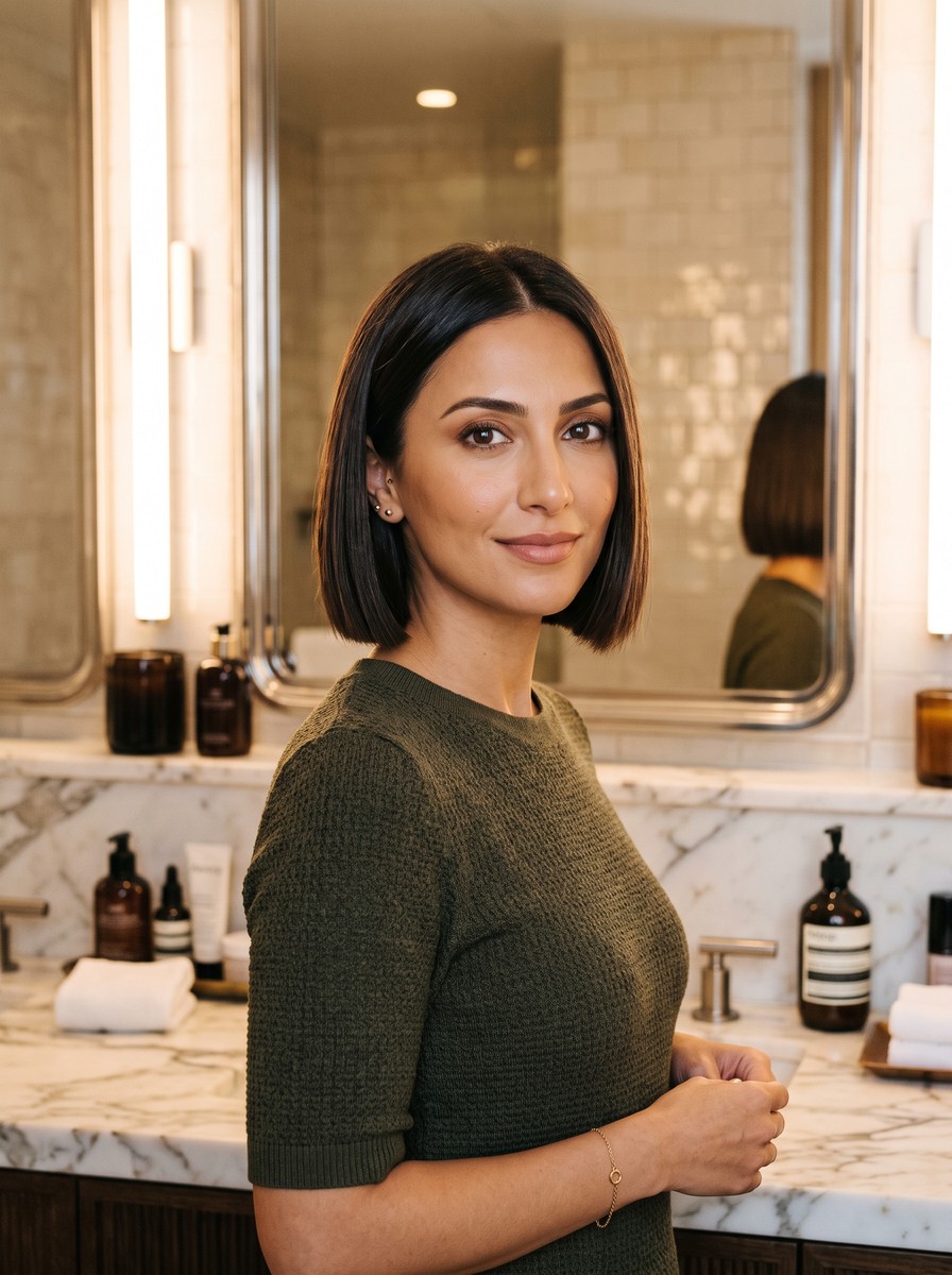 Blunt Chin-Length Bob