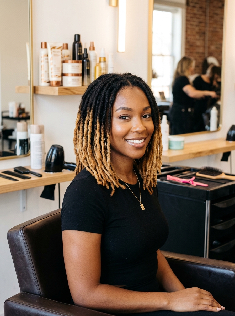 Colored Ombré Locs Bob