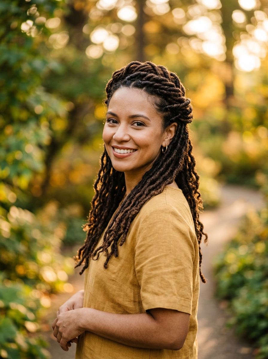 Loc'd Half-Up Half-Down