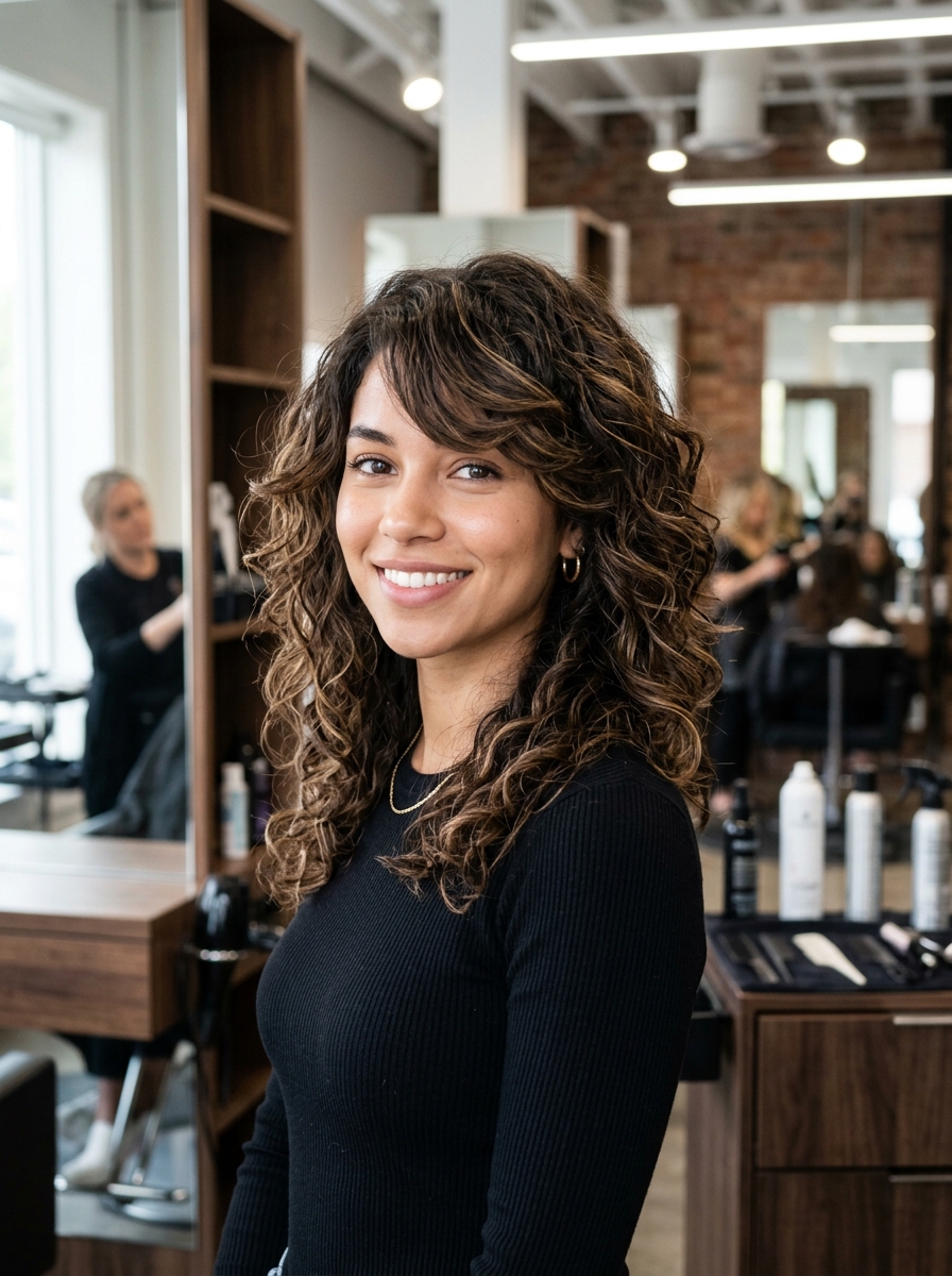 Side-Swept Bangs Shag