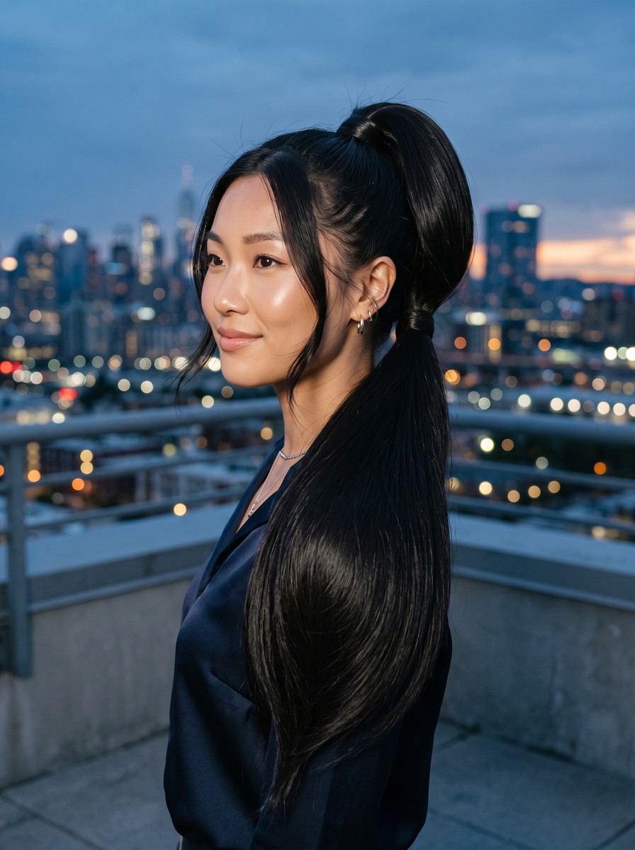 Stacked Double Ponytail