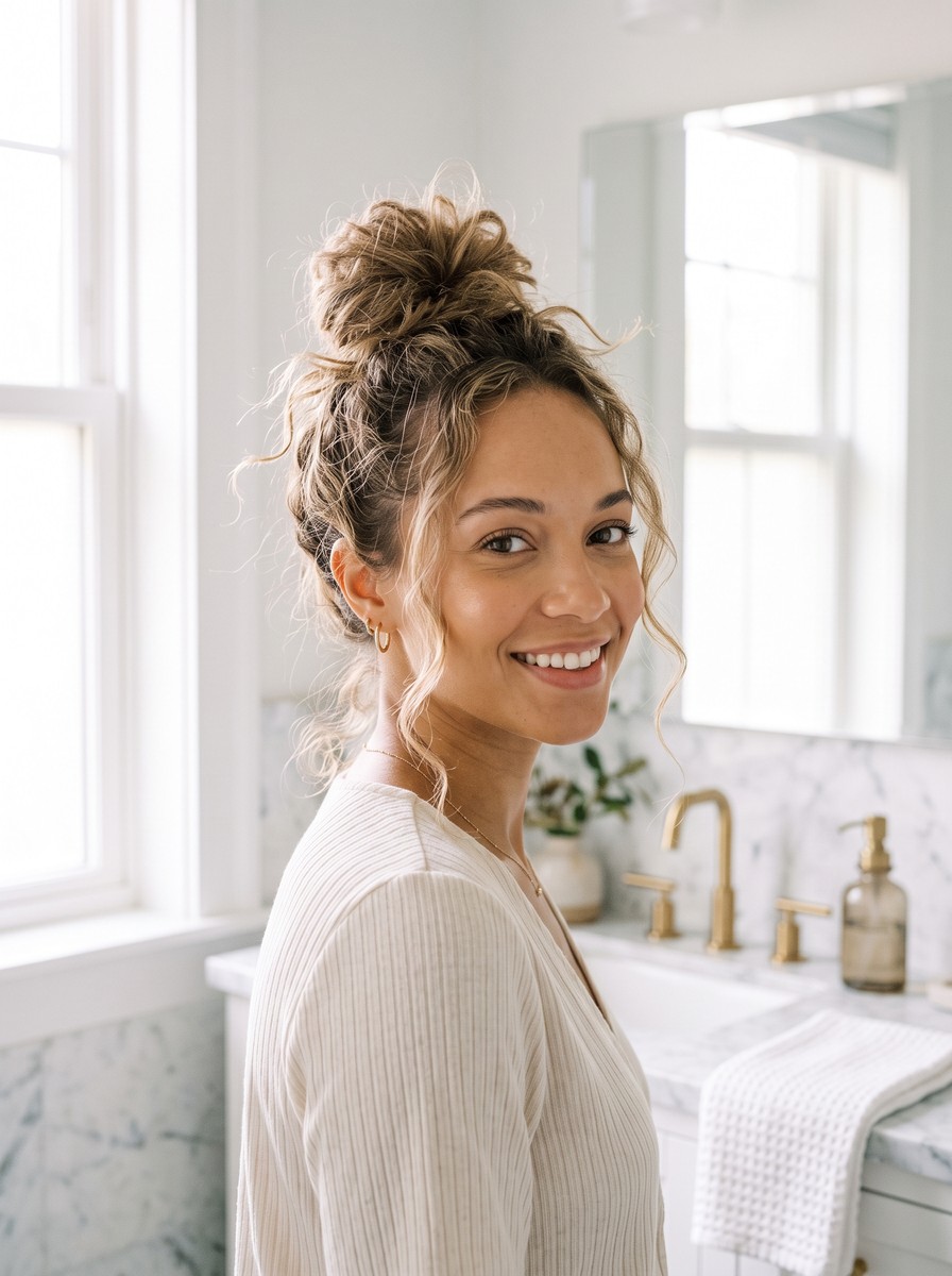 Undone Messy Top Knot