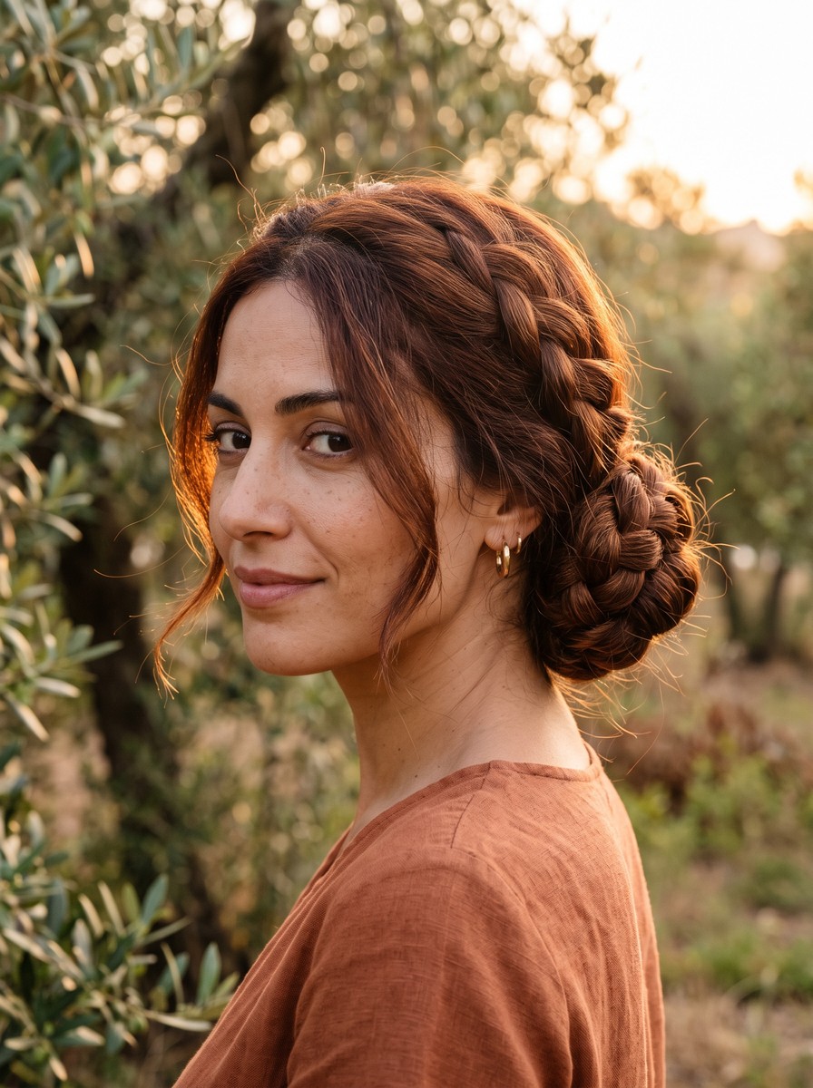 Pancaked Braided Low Bun
