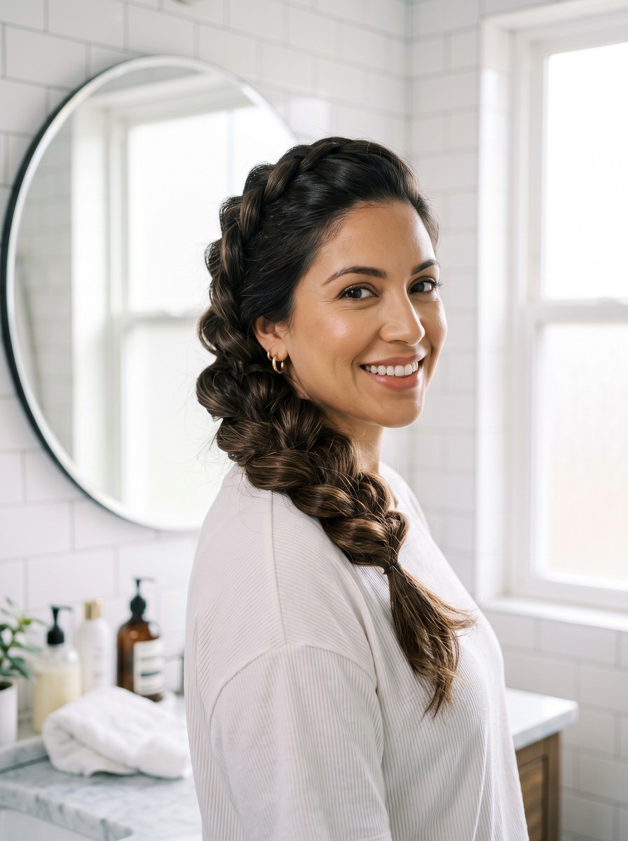 Pull-Through Braid Updo