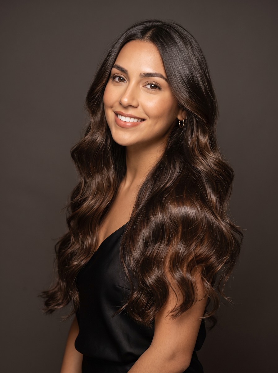 Espresso Brunette Waterfall Waves