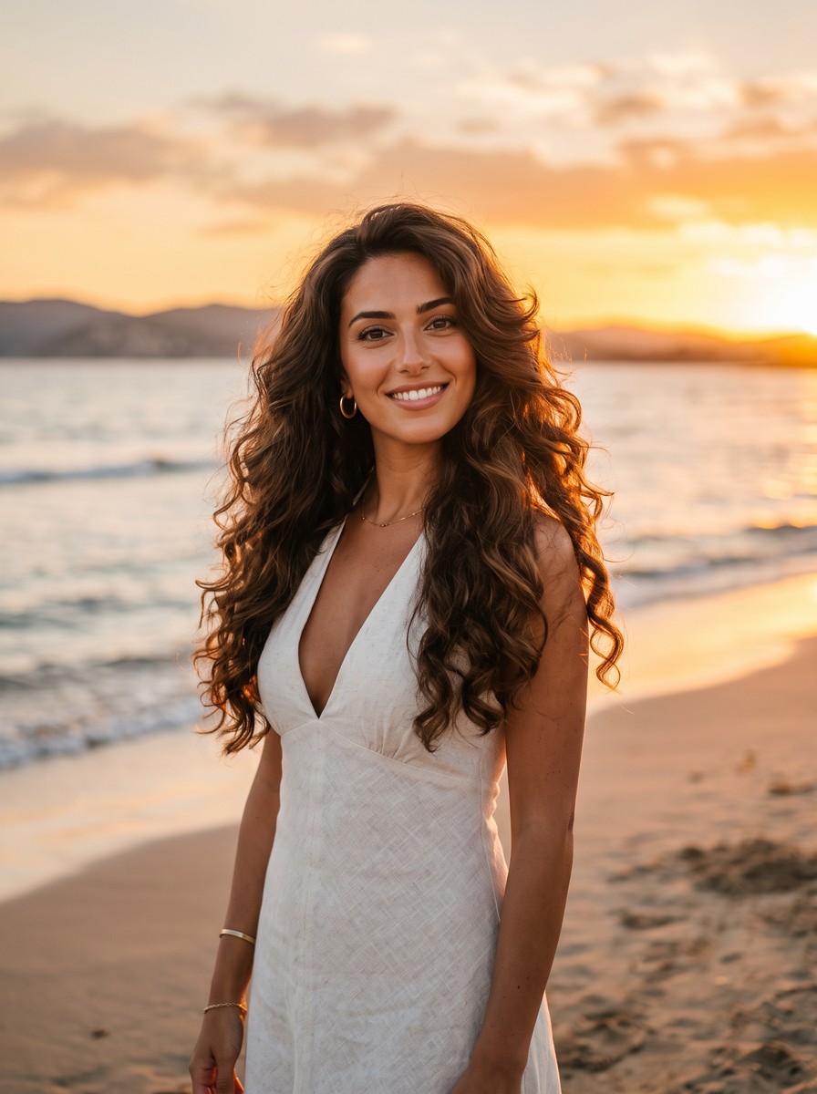 Glamorous Curled Blowout (Worn Down)