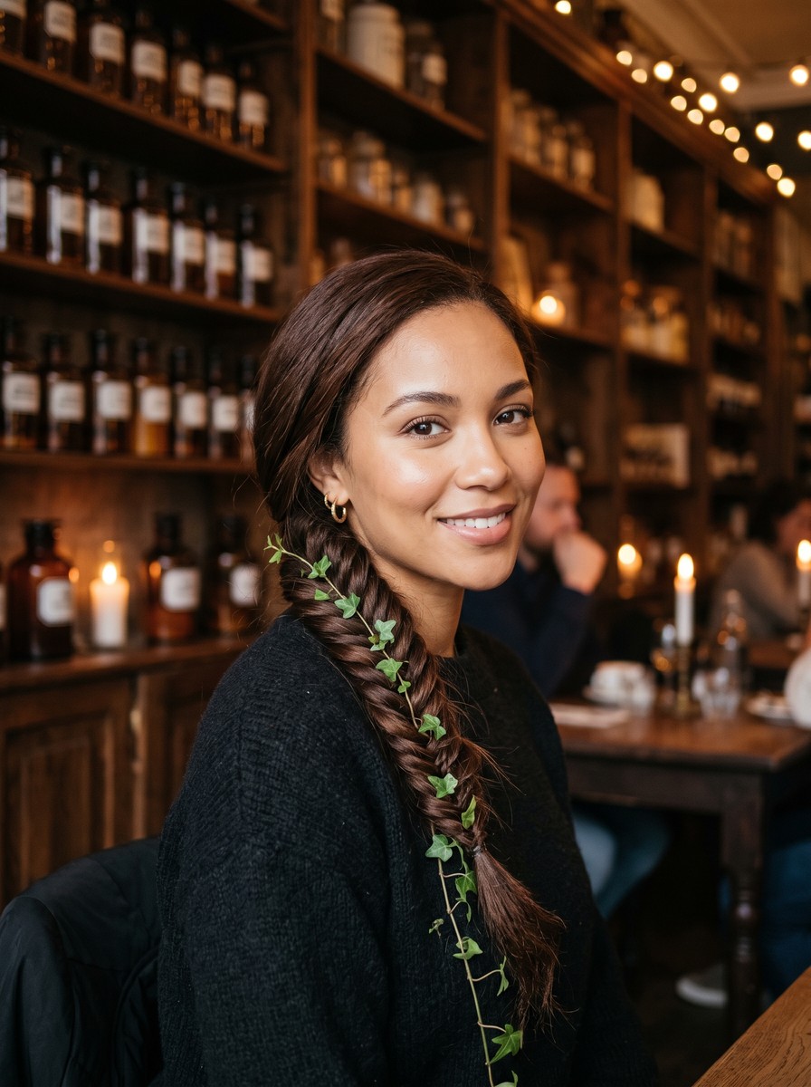 Herbalist Fishtail with Faux Ivy