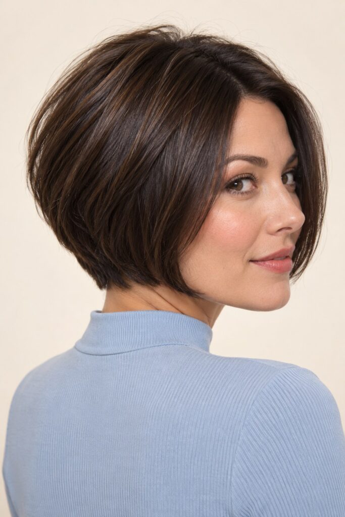 Classic Short Stacked Bob