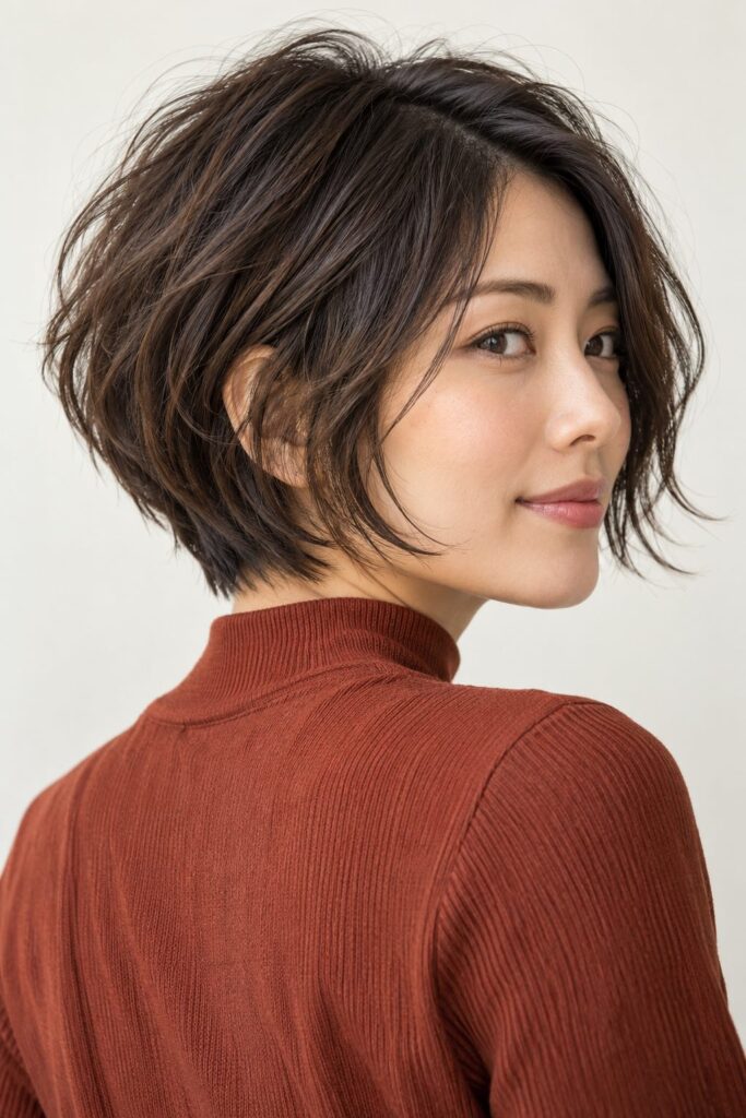 Choppy Textured Stacked Bob