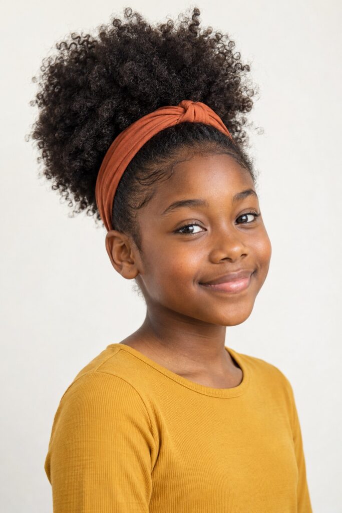 High Puff with a Headband