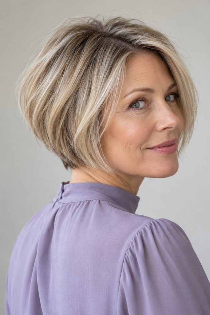 Stacked Bob for Fine Hair