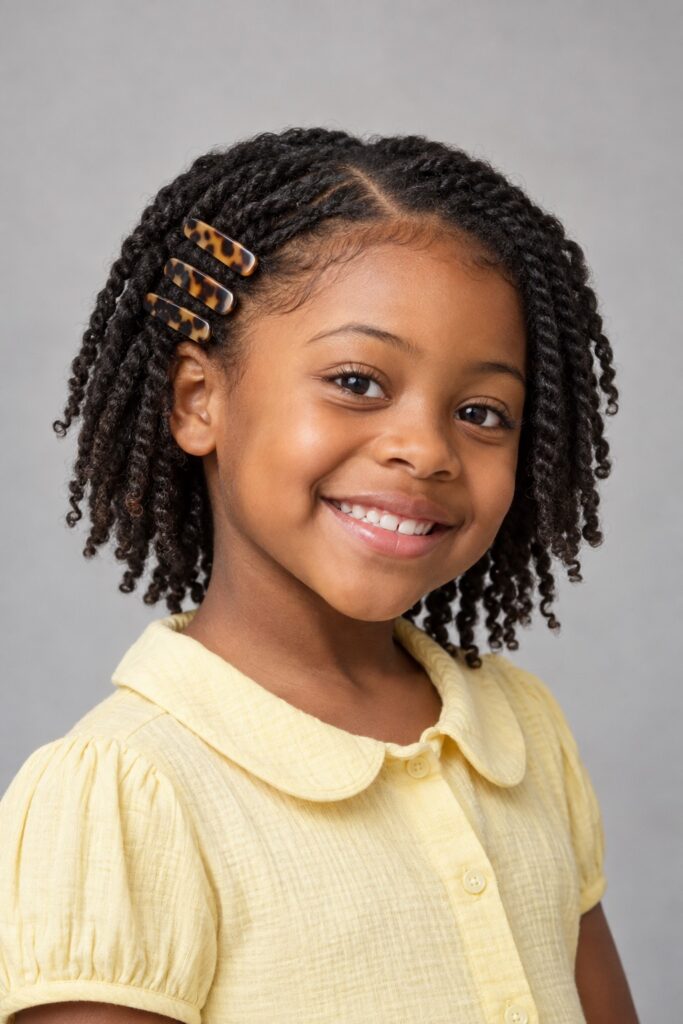 Mini Twists with Barrettes