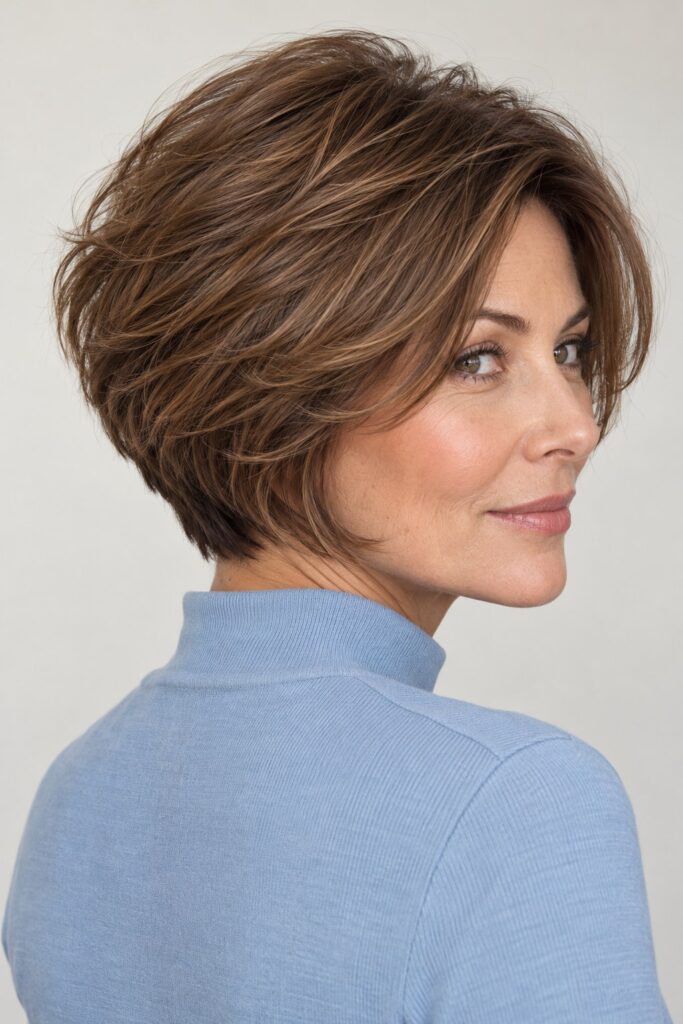 Feathered Stacked Bob