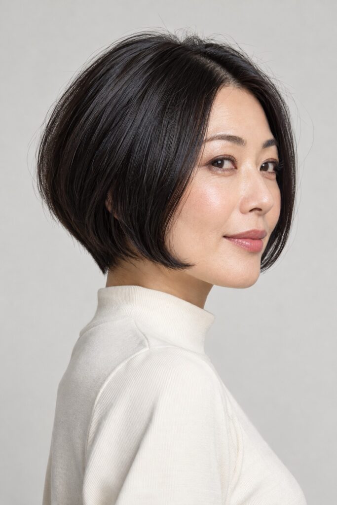 Sleek Jaw-Length Stacked Bob