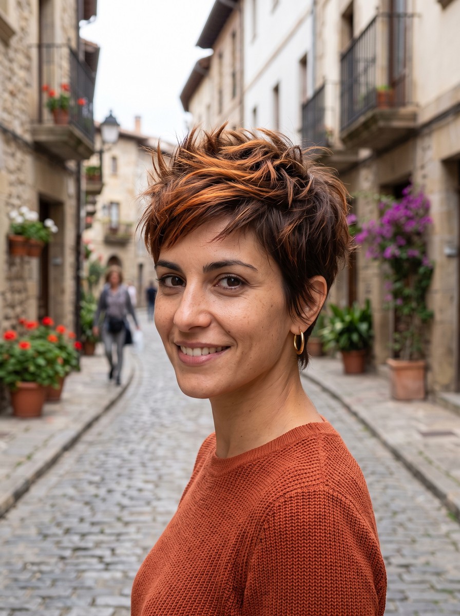 Copper-Tipped Textured Pixie