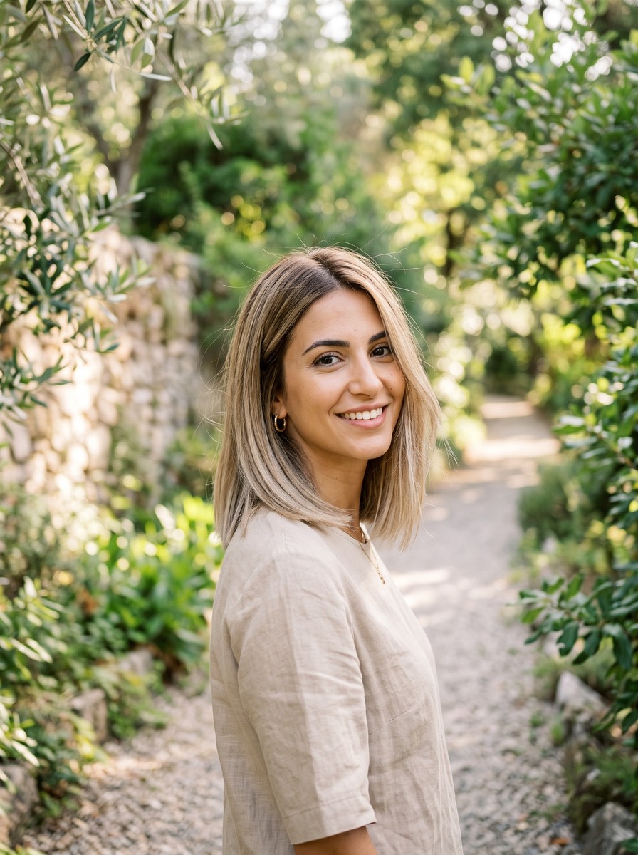 Sun-Faded Sandy Blonde Lob