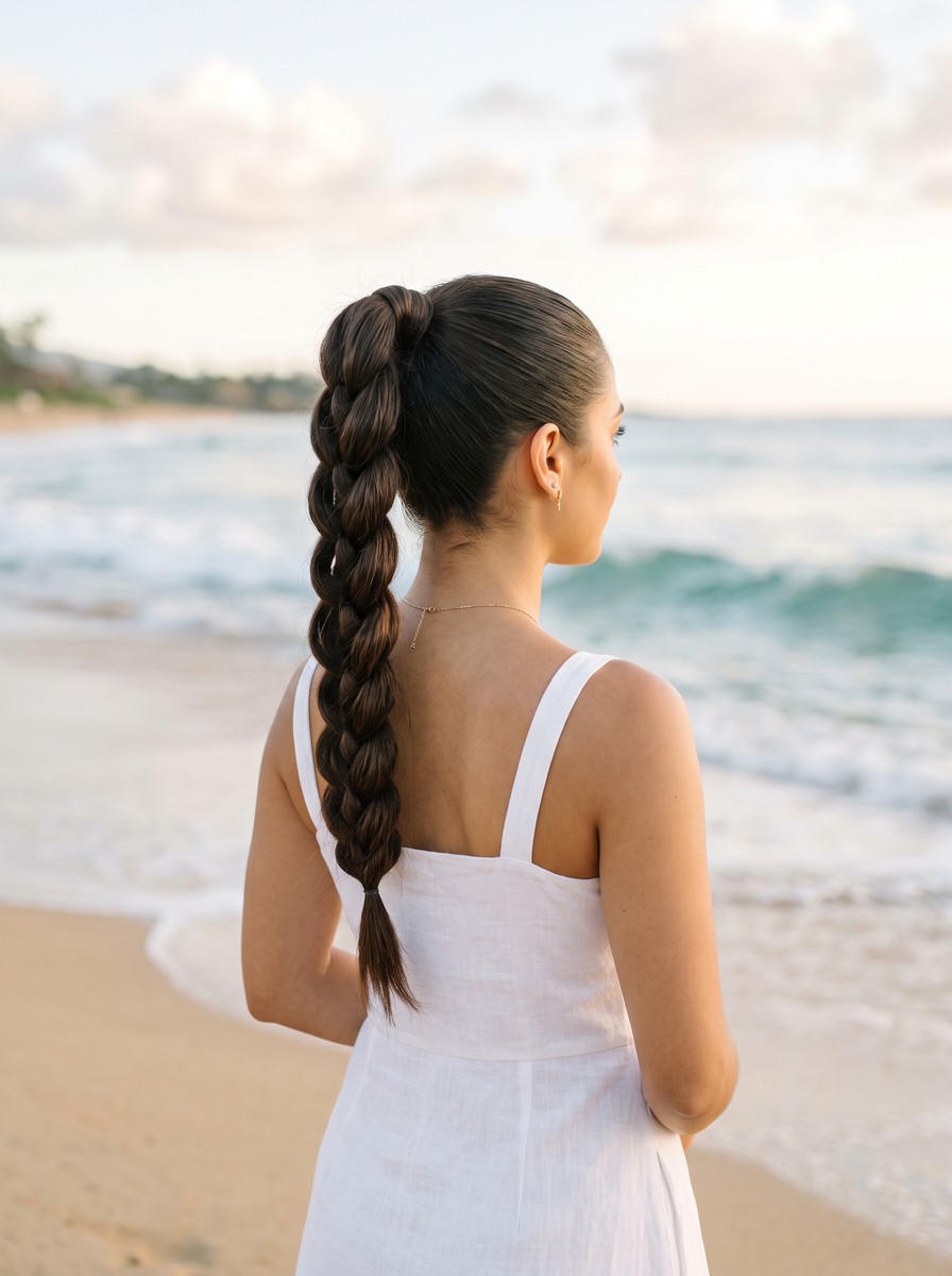 Pull-Through Faux Braid Ponytail