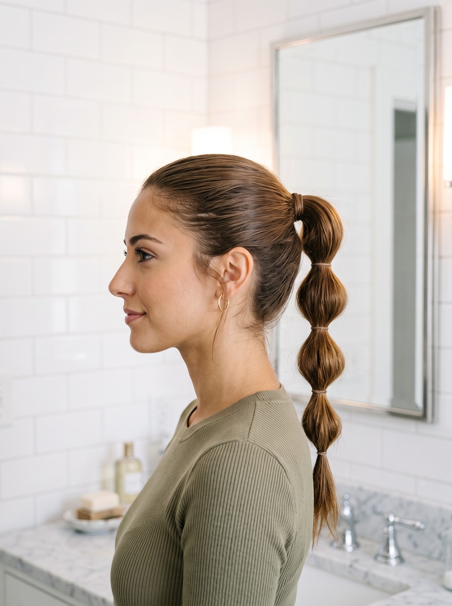 Bubble Braid Ponytail