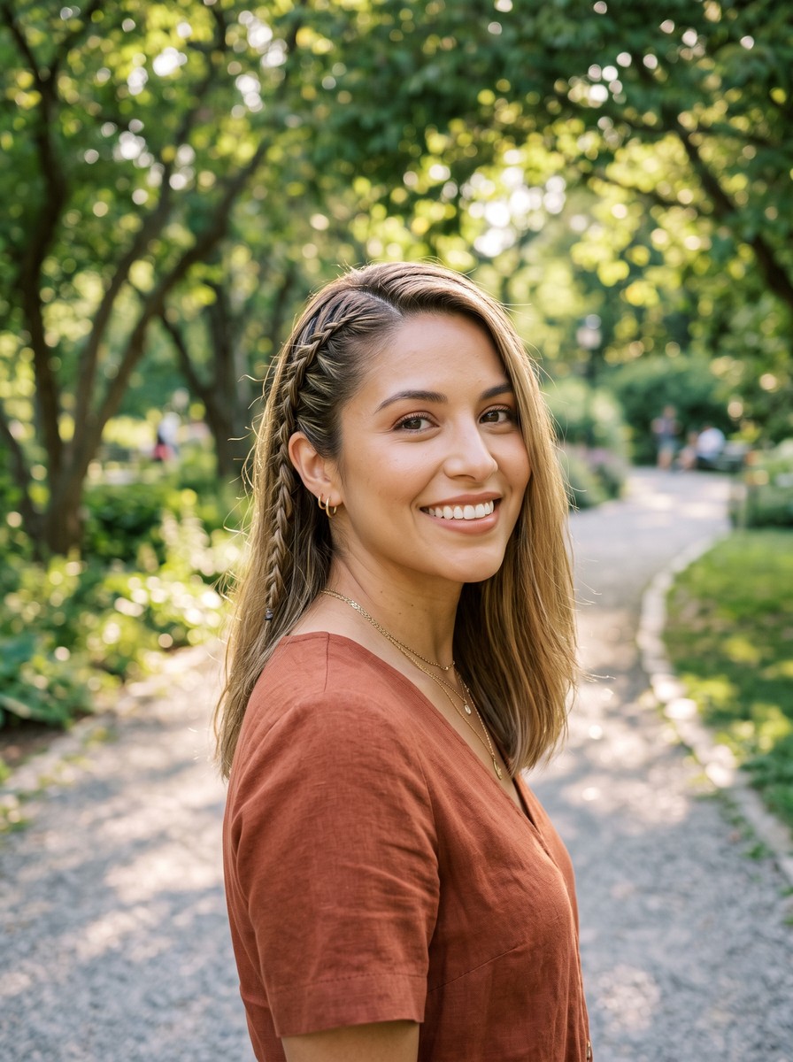 Side-Swept Lace Braid