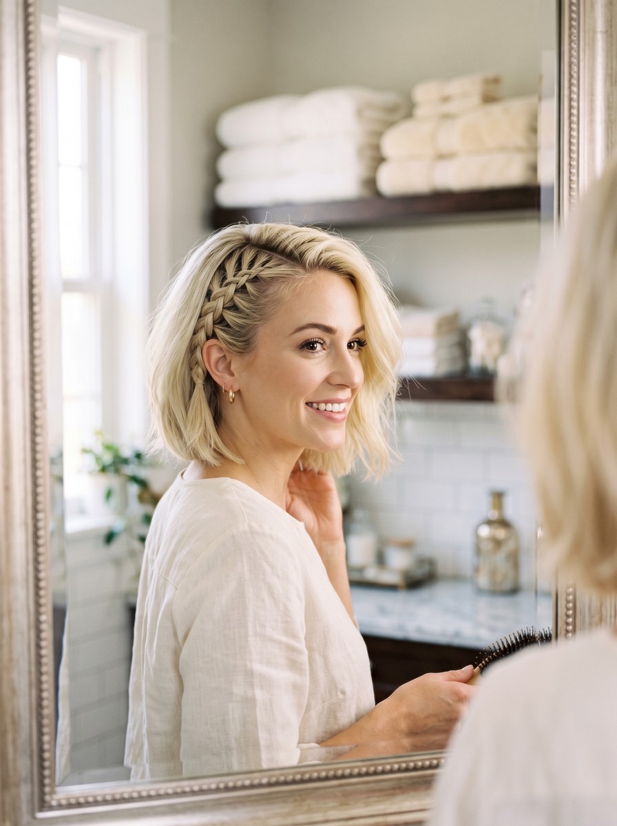 Bob-Length Side Accent Braid