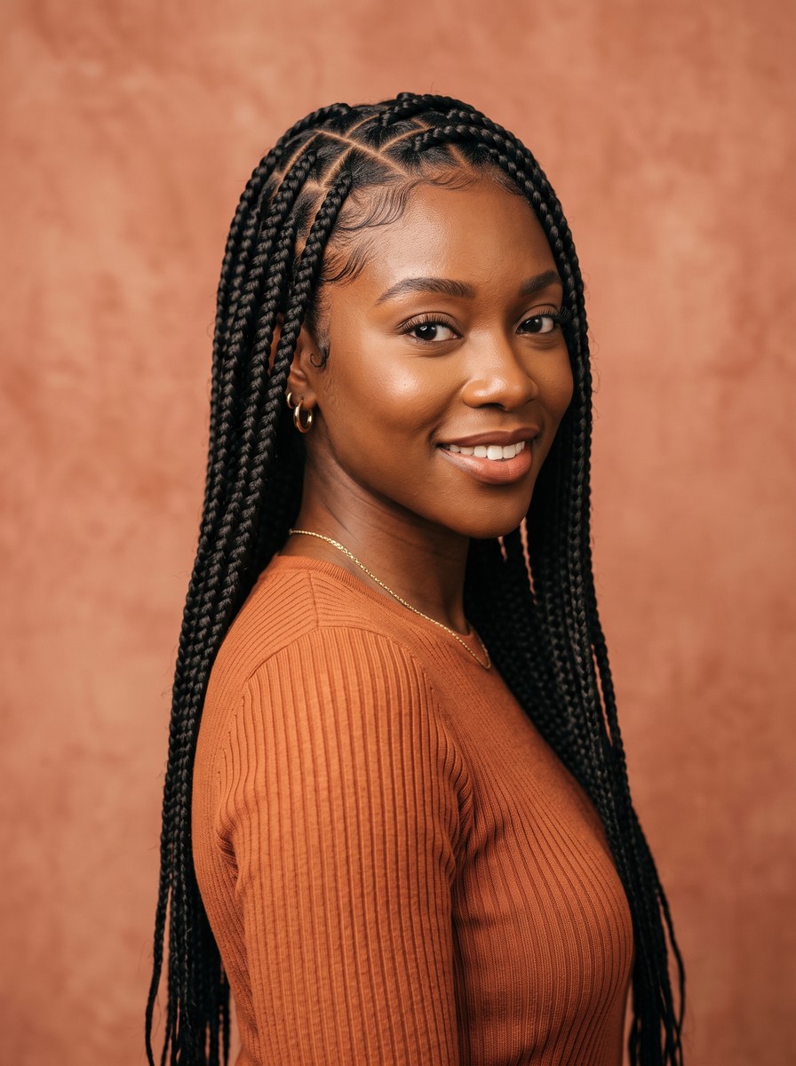Lightweight Medium Knotless Braids