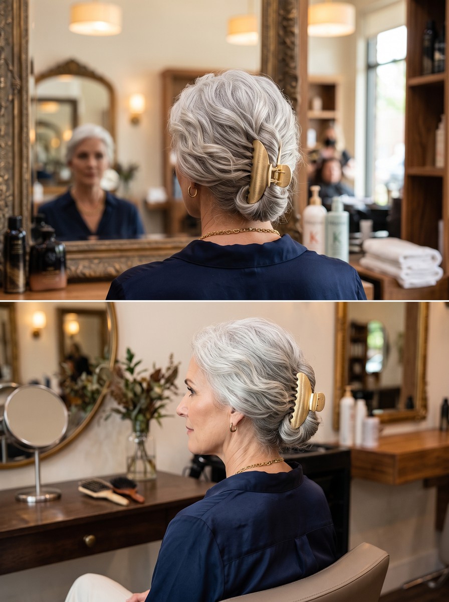 Clipped Low Chignon