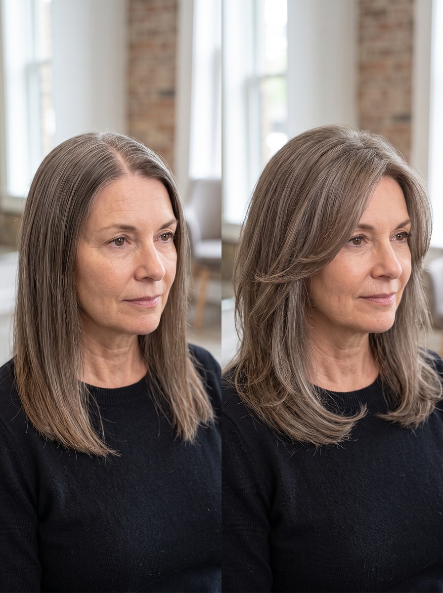 How to Choose and Wear a Clip-In Hair Topper Over 50, From Base Size to a Gray-Blended Part