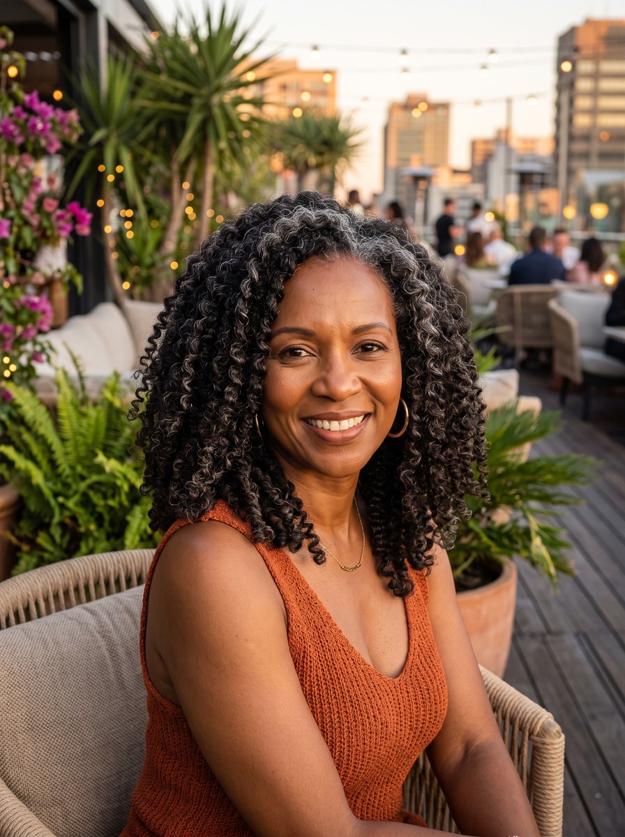 Shoulder-Length Twist-Out