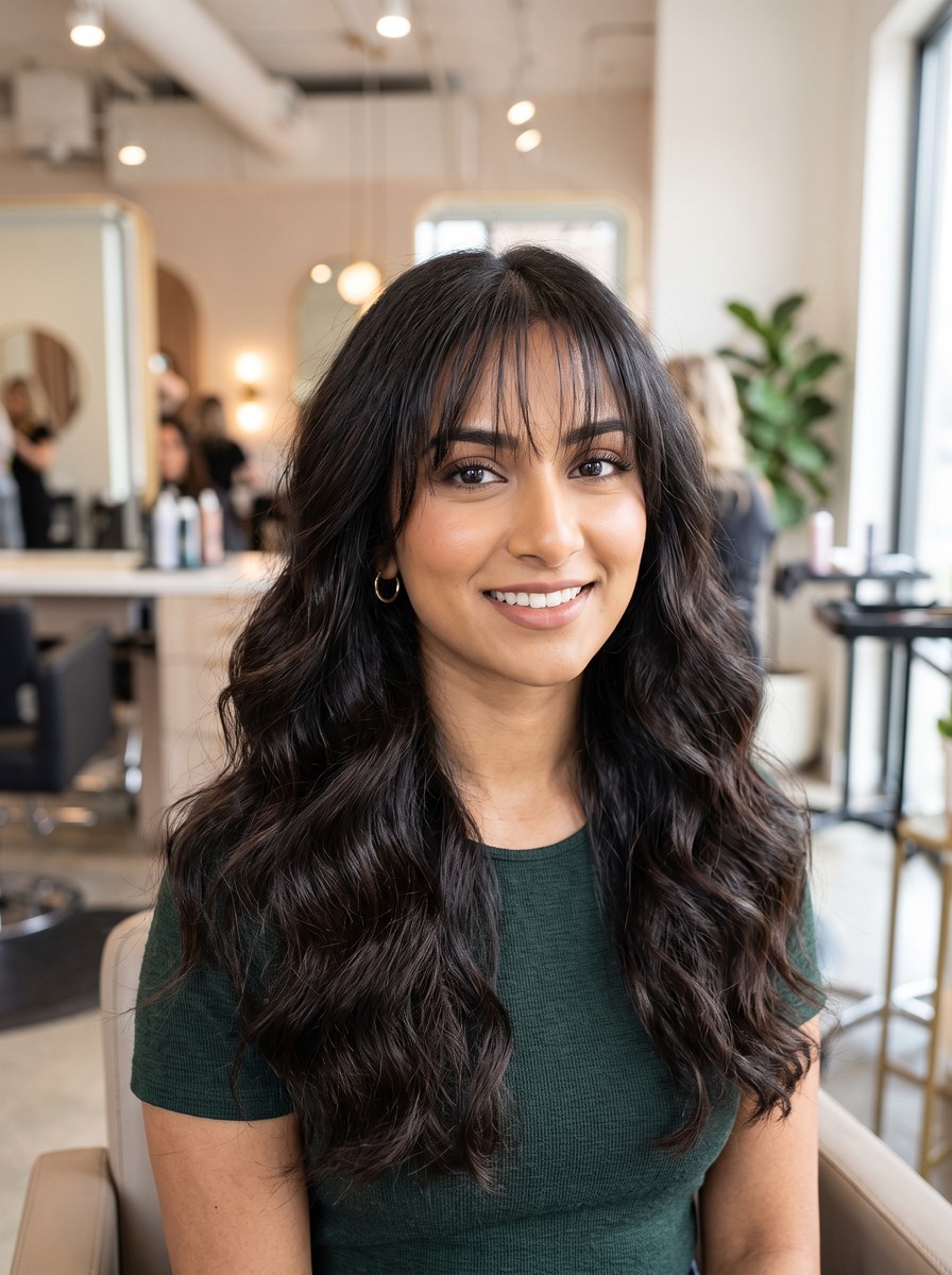 Slide-Cut Wispy Curtain Bangs
